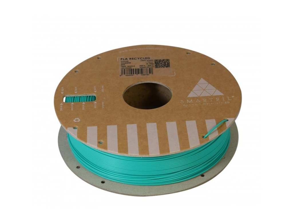 PLA filament z recyklátu světle zelený 1,75 mm Smartfil 0,75kg