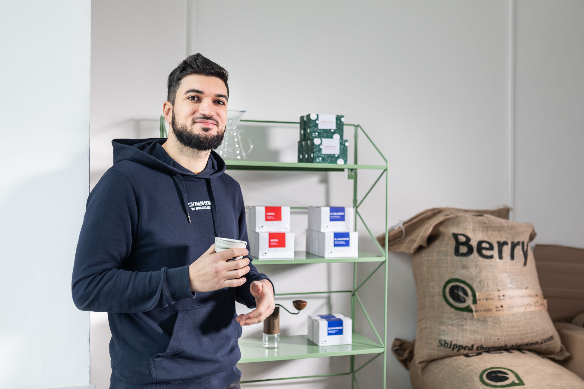 It’s home! #2 – Fleysen shelves among the coffee beans