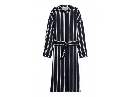 womens shirt dress dark bluewhite striped hm whiteblue d 002