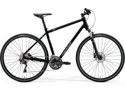 MERIDA CROSSWAY 500 Glossy Black(Matt Silver) (Velikost S)