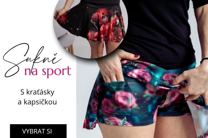 Sportovní sukně s kraťásky a kapsičkou