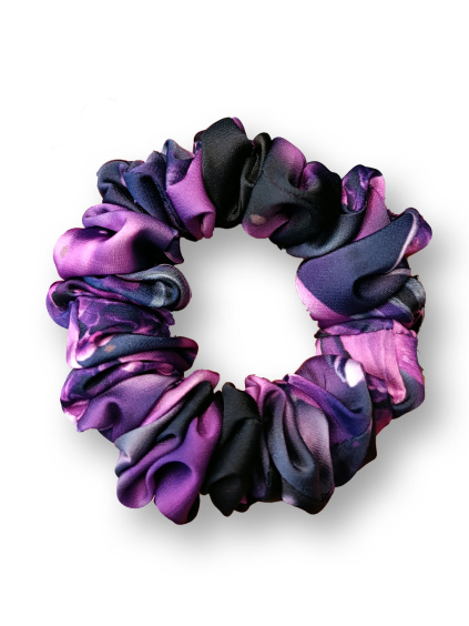 Gumička Scrunchie Tajemné tulipány (4a)