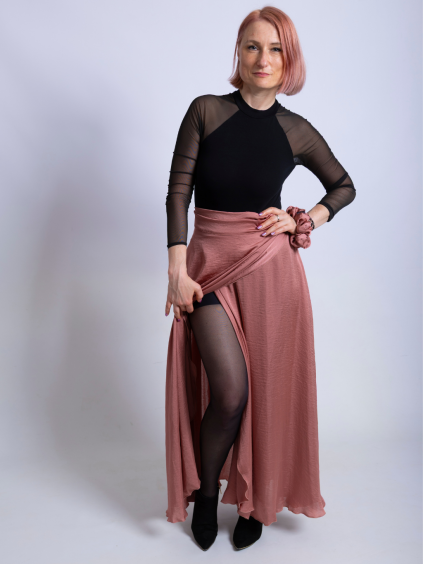 Zavinovací sukně Peithó Starorůžová DIVA La VIDA (15)
