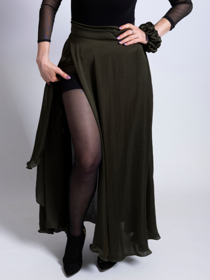 Zavinovací sukně Peithó Khaki DIVA La VIDA (11)