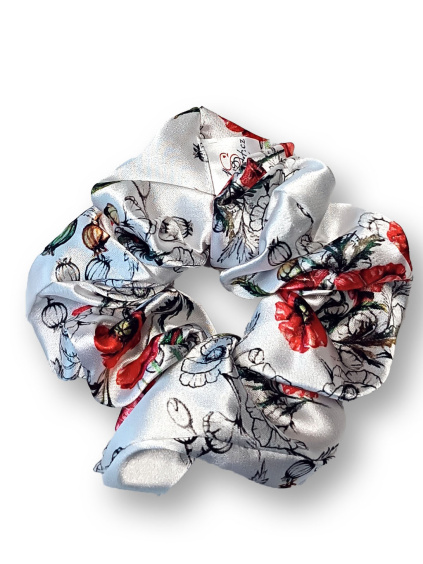 Gumička Scrunchie Maková panenka