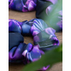 Saténová gumička Scrunchie autorský originální design Temné tulipány 1a