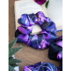 Saténová gumička Scrunchie autorský originální design Temné tulipány 2