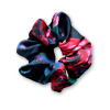 Saténová gumička scrunchie Střední Nespoutaná modročerná (6)