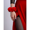 Saténová gumička scrunchies Bohatá Červená DIVA La VIDA (6)