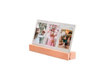 Instax LED Trio Frame Wood Stand