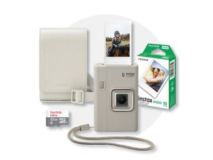 instax mini LiPlay+ StartSet Sand Beige