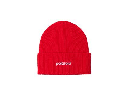 12109 1 polaroid beanie red cepice