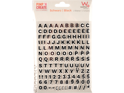 Walther Adhesive Letters Black