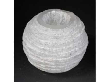 Selenitový Svietnik Snehová Guľa 8 cm