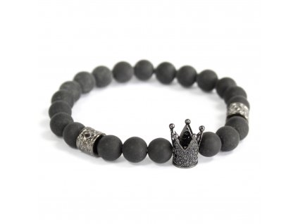 9429 awm naramky z drahych kamenov krystalova koruna cierny achat 1ks