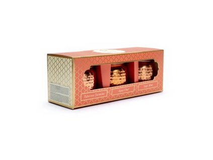 Veda scented candles in jar with lid set of 3 100g