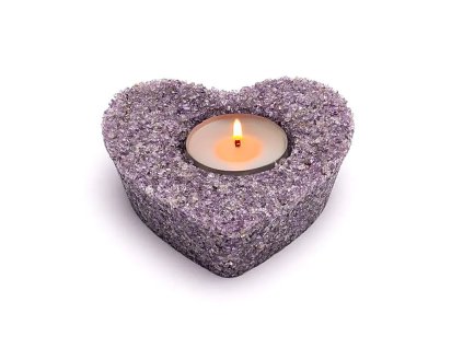 13223 1 svietnik s ametystom v tvare srdca 1ks