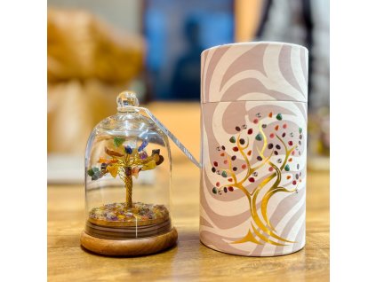 13412 awm stromcek stastia s kupolou sedem cakier 30 drobnych kamienkov 1ks