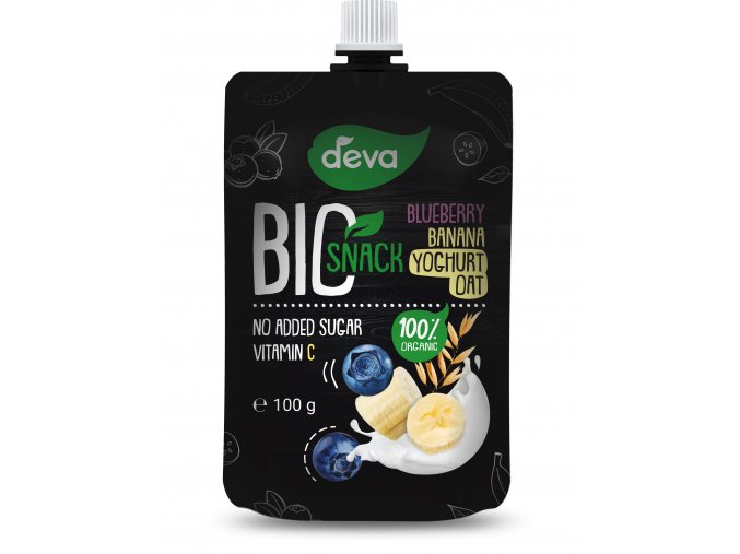 Bio Snack Blueberry Banana Yoghurt Oat package mockup
