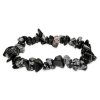 Obsidian Snowflake chips bracelet 19cm Bracelets Minéraux Bijoux Bracelets Chips