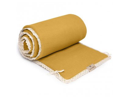 Mušelínový mantinel Nature s ozdobným okrajem, krajka