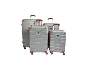 Cestovní kufr BERTOO Firenze - stříbrný set 4v1