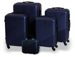 Cestovní kufr BERTOO Milano - modrý set 5v1