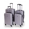 Cestovní kufr BERTOO Roma - stříbrný set 4v1
