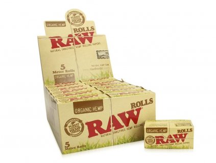 RAW Rolls Papírky, Konopné 5m 24ks