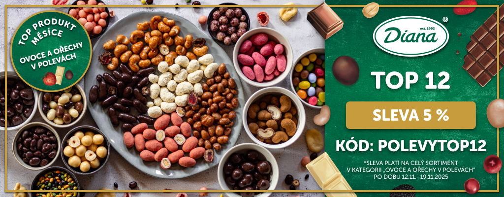 Ovoce a ořechy v polevách