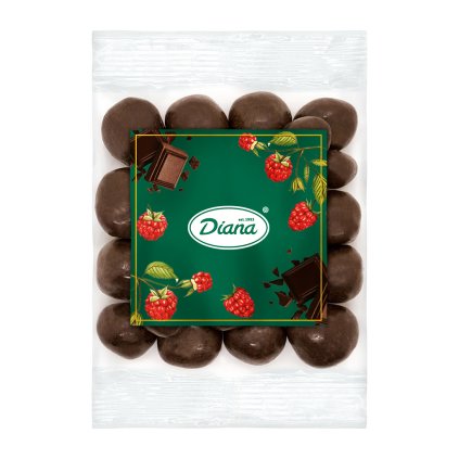 Lyofilizované maliny v hořké čokoládě 100g