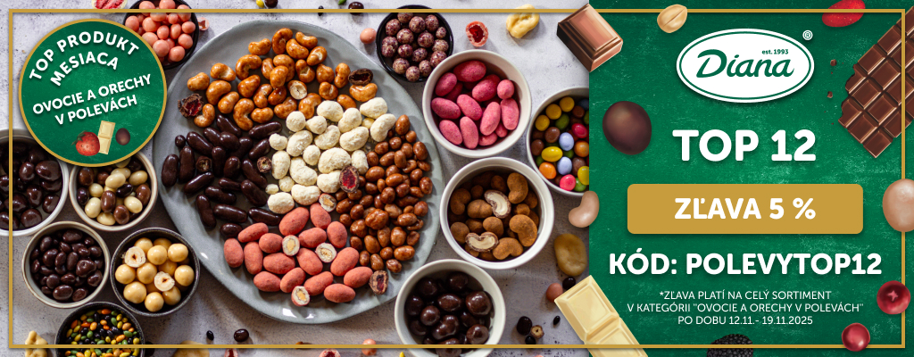 Ovoce a ořechy v polevách