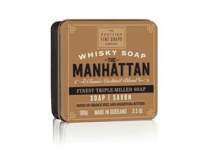 50871 1 scottish fine soaps mydlo v plechu whisky manhattan pomerancova kura a angostura 100g