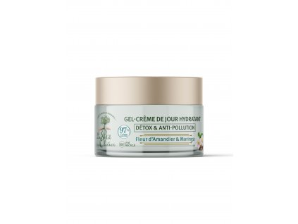 [FR] 3549620040036 Gel CrŐme de Jour Hydratant Détox & Anti Pollution Fleur d'Amandier & Moringa HD (recto pot)