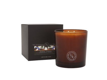 1 9154 CB Tile Collection Santal Tonka Three Wick Candle 1 square