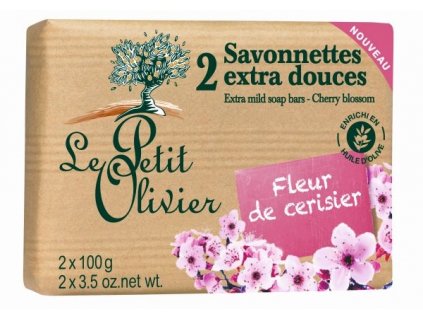 39596 1 le petit olivier extra jemne mydlo tresnovy kvet 2x100g