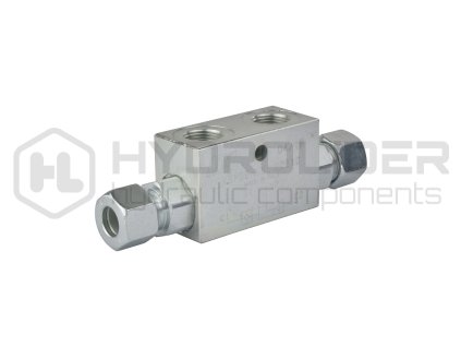 Dvojitě zpŘtně ventil 'z mek' pro dvojźinně v lec VBPDE CEXC 3/8'' s pýipojenˇm na hydraulick‚ trubky