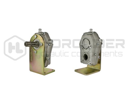 Pýevodovka, multiplik tor, pro źerpadla skupiny 2 a 3: věkon 1:3.8: 20 kW, vybaveně dvŘma PTO hýˇdeli v sadŘ s konzolou WL