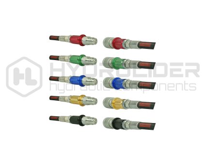 PŘt sad rychlospojek M22x1,5 z strźky + z suvka s barevněmi znaźkami