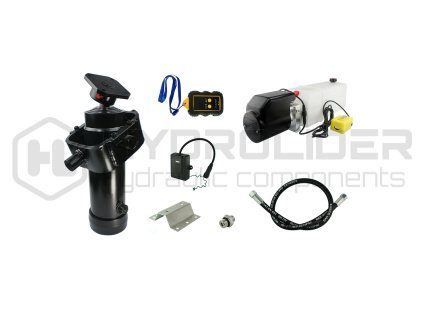 Hydraulika pro skl pŘcˇ pýˇvŘs. Sada skl pŘnˇ k 8 tun + 12V nap jecˇ zdroj s bezdr tověm ovl d nˇm + zdvih 1300 v lec