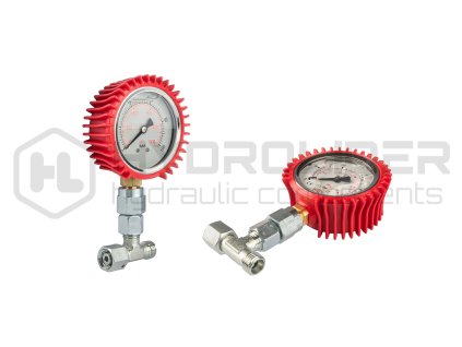 Glycerinově manometr 0 - 160 bar s T-kusem BBA M16x1,5 a pýipojenˇm