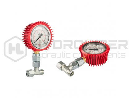 Glycerinově manometr 0 - 250 bar s T-kusem BBA M16x1,5 a pýipojenˇm