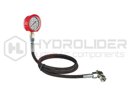 Sada tlakomŘru oleje, manometr 400 bar, hadice 2000 mm a T-kus BBA M18x1,5