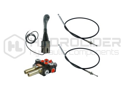 2-sekźnˇ hydraulick  sada: 40L rozdŘlovaź s plovoucˇ sekcˇ + joystick s jednˇm tlaźˇtkem + dva 1,5m kabely