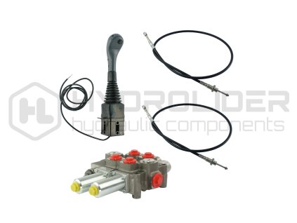 2-sekźnˇ hydraulick  sada: 120L rozdŘlovaź s plovoucˇ ź stˇ + joystick s jednˇm tlaźˇtkem + dvŘ 1m vedenˇ