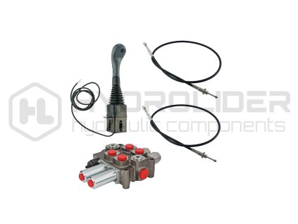 2-sekźnˇ sada hydraulick‚ho joysticku 1 tlaźˇtko + 2x 2m vlasec + 2sek. dŘliź 90l