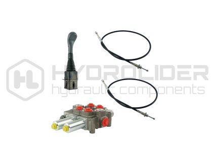 2-sekźnˇ hydraulick  sada pro joystick nakladaźe bez tlaźˇtka + 2x 1,5m vlasec + 2-sekźnˇ dŘliź 120l (1x plovoucˇ)