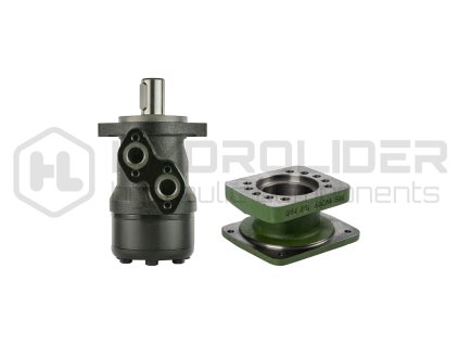 Hydraulickě motor BMR absorpce: 200 cm3/ot źky: 300 ot/min s hýˇdelˇ 32 mm v sadŘ s n stavcem na rozmetadlo FORTSCHRITT