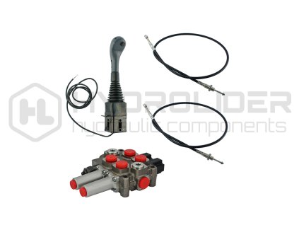 2-sekźnˇ hydraulick  sada: 60L rozdŘlovaź s plovoucˇ sekcˇ + joystick s jednˇm tlaźˇtkem + dva 2,5m kabely