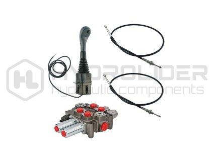 2-sekźnˇ hydraulick  sada: 90L rozdŘlovaź s plovoucˇ sekcˇ + joystick s jednˇm tlaźˇtkem + dva 1,5m kabely